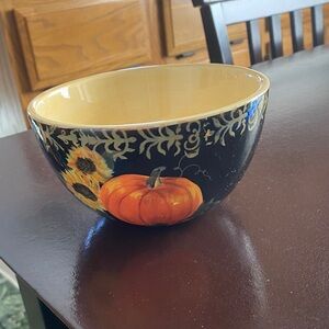 Floral Pumpkin Decorative Bowl